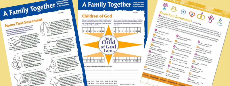 Sacrament Activity Pages For Students And Families