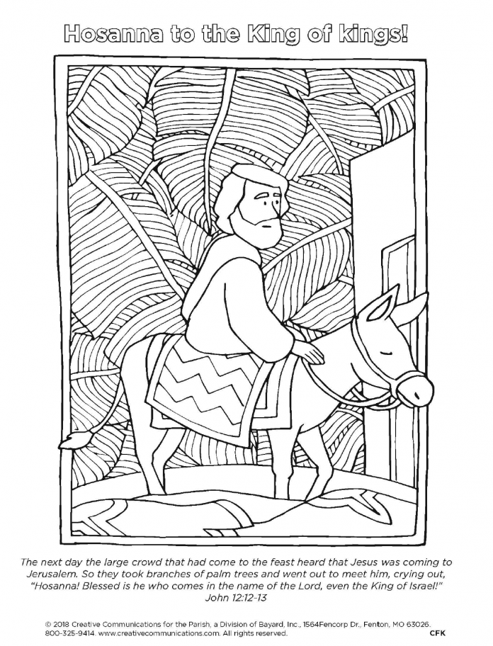 Hosanna to the King of Kings! - Coloring Sheet for Palm Sunday