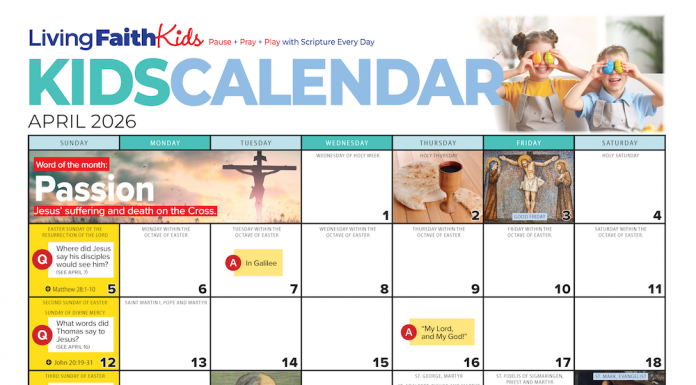 Catechist Kids Calendar